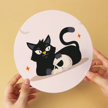 Load image into Gallery viewer, Mini Paint by Numbers Set - Discs Ø7.9" (6 pieces) - Spooky Cats