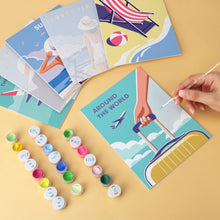 Load image into Gallery viewer, Mini Paint by Numbers Set 5.9"x7.9" (6 pieces) - Wanderlust Summer