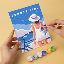 Load image into Gallery viewer, Mini Paint by Numbers Set 5.9"x7.9" (6 pieces) - Wanderlust Summer