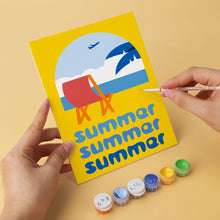 Load image into Gallery viewer, Mini Paint by Numbers Set 5.9"x7.9" (6 pieces) - Summer Vibes 2