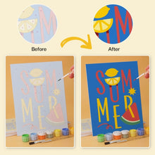 Load image into Gallery viewer, Mini Paint by Numbers Set 5.9"x7.9" (6 pieces) - Summer Vibes 2