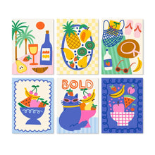 Load image into Gallery viewer, Mini Paint by Numbers Set 5.9"x7.9" (6 pieces) - Summer Mood Board