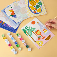 Load image into Gallery viewer, Mini Paint by Numbers Set 5.9"x7.9" (6 pieces) - Summer Mood Board