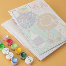 Load image into Gallery viewer, Mini Paint by Numbers Set 5.9"x7.9" (6 pieces) - Summer Mood Board