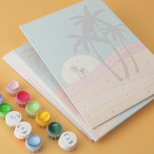 Load image into Gallery viewer, Mini Paint by Numbers Set 5.9"x7.9" (6 pieces) - Golden Coastline