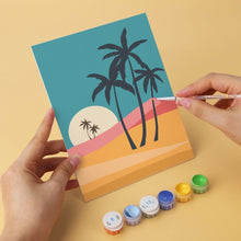 Load image into Gallery viewer, Mini Paint by Numbers Set 5.9"x7.9" (6 pieces) - Golden Coastline