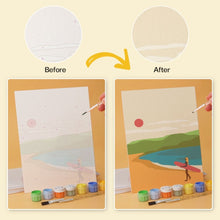 Load image into Gallery viewer, Mini Paint by Numbers Set 5.9"x7.9" (6 pieces) - Golden Coastline