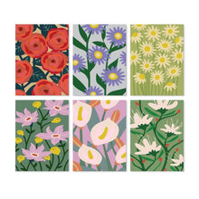 Load image into Gallery viewer, Mini Paint by Numbers Set 5.9"x7.9" (6 pieces) - Vivid Florals Figured'Art