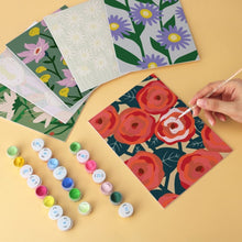 Load image into Gallery viewer, Mini Paint by Numbers Set 5.9"x7.9" (6 pieces) - Vivid Florals