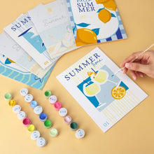 Load image into Gallery viewer, Mini Paint by Numbers Set 5.9"x7.9" (6 pieces) - Lemon Breeze