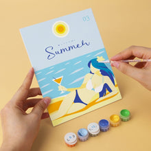 Load image into Gallery viewer, Mini Paint by Numbers Set 5.9"x7.9" (6 pieces) - Lemon Breeze