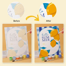 Load image into Gallery viewer, Mini Paint by Numbers Set 5.9"x7.9" (6 pieces) - Lemon Breeze