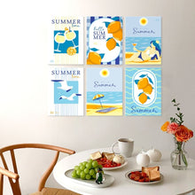 Load image into Gallery viewer, Mini Paint by Numbers Set 5.9"x7.9" (6 pieces) - Lemon Breeze