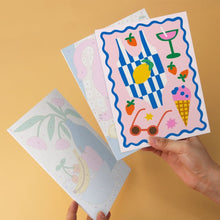 Load image into Gallery viewer, Mini Paint by Numbers Set 5.9"x7.9" (6 pieces) - Fruity Picnic