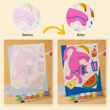 Load image into Gallery viewer, Mini Paint by Numbers Set 5.9"x7.9" (6 pieces) - Fruity Picnic
