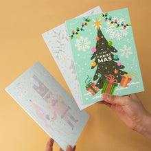 Load image into Gallery viewer, Mini Paint by Numbers Set 5.9"x7.9" (6 pieces) - Christmas in Mint