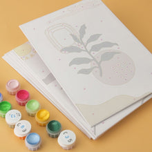Load image into Gallery viewer, Mini Paint by Numbers Set 5.9"x7.9" (6 pieces) - Lines and Leaves