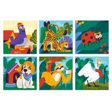 Load image into Gallery viewer, Mini Paint by Numbers Set 7.9"x7.9" (6 pieces) - Animal Friends Figured'Art