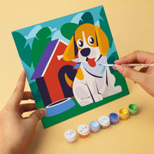 Load image into Gallery viewer, Mini Paint by Numbers Set 7.9"x7.9" (6 pieces) - Animal Friends