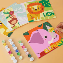 Load image into Gallery viewer, Mini Paint by Numbers Set 7.9"x7.9" (6 pieces) - Playful Animals
