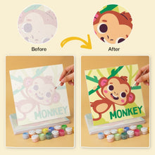 Load image into Gallery viewer, Mini Paint by Numbers Set 7.9"x7.9" (6 pieces) - Playful Animals