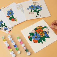 Load image into Gallery viewer, Mini Paint by Numbers Set 7.9"x7.9" (6 pieces) - Handpicked Blooms