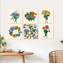 Load image into Gallery viewer, Mini Paint by Numbers Set 7.9"x7.9" (6 pieces) - Handpicked Blooms