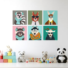 Load image into Gallery viewer, Mini Paint by Numbers Set 7.9"x7.9" (6 pieces) - Cool Critters