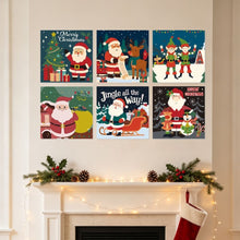 Load image into Gallery viewer, Mini Paint by Numbers Set 7.9"x7.9" (6 pieces) - Holly Jolly Illustrations