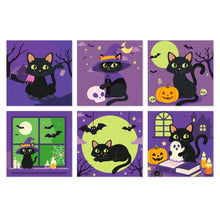 Load image into Gallery viewer, Mini Paint by Numbers Set 7.9"x7.9" (6 pieces) - Spooky Nights Figured'Art