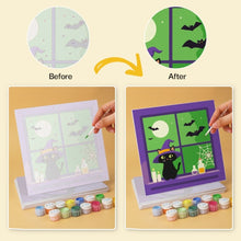 Load image into Gallery viewer, Mini Paint by Numbers Set 7.9"x7.9" (6 pieces) - Spooky Nights