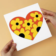 Load image into Gallery viewer, Mini Paint by Numbers Set 7.9"x7.9" (6 pieces) - Groovy Hearts