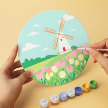 Load image into Gallery viewer, Mini Paint by Numbers Set - Discs Ø7.9" (6 pieces) - Dreamy Landscapes 1