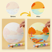 Load image into Gallery viewer, Mini Paint by Numbers Set - Discs Ø7.9" (6 pieces) - Dreamy Landscapes 1