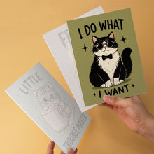 Load image into Gallery viewer, Mini Paint by Numbers Set 5.9"x7.9" (6 pieces) - Cattitude