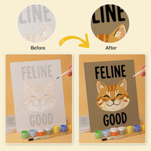 Load image into Gallery viewer, Mini Paint by Numbers Set 5.9"x7.9" (6 pieces) - Cattitude