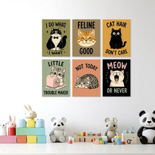 Load image into Gallery viewer, Mini Paint by Numbers Set 5.9"x7.9" (6 pieces) - Cattitude