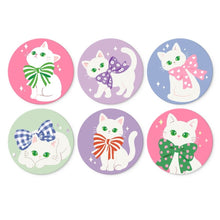 Load image into Gallery viewer, Mini Paint by Numbers Set - Discs Ø7.9" (6 pieces) - Ribbon and Cats Figured'Art