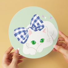Load image into Gallery viewer, Mini Paint by Numbers Set - Discs Ø7.9" (6 pieces) - Ribbon and Cats