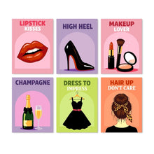 Load image into Gallery viewer, Mini Paint by Numbers Set 5.9"x7.9" (6 pieces) - Glam Squad Figured'Art