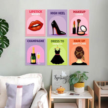 Load image into Gallery viewer, Mini Paint by Numbers Set 5.9"x7.9" (6 pieces) - Glam Squad