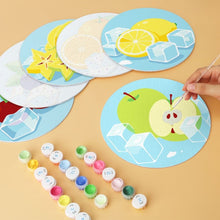 Load image into Gallery viewer, Mini Paint by Numbers Set - Discs Ø7.9" (6 pieces) - Frosted Fruits