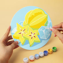 Load image into Gallery viewer, Mini Paint by Numbers Set - Discs Ø7.9" (6 pieces) - Frosted Fruits