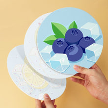 Load image into Gallery viewer, Mini Paint by Numbers Set - Discs Ø7.9" (6 pieces) - Frosted Fruits