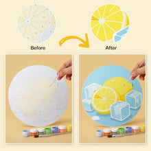 Load image into Gallery viewer, Mini Paint by Numbers Set - Discs Ø7.9" (6 pieces) - Frosted Fruits