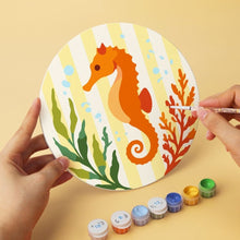 Load image into Gallery viewer, Mini Paint by Numbers Set - Discs Ø7.9" (6 pieces) - Ocean Life