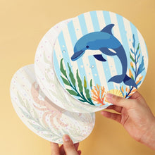 Load image into Gallery viewer, Mini Paint by Numbers Set - Discs Ø7.9" (6 pieces) - Ocean Life