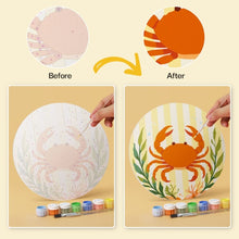 Load image into Gallery viewer, Mini Paint by Numbers Set - Discs Ø7.9" (6 pieces) - Ocean Life