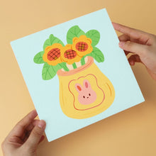 Load image into Gallery viewer, Mini Paint by Numbers Set 7.9"x7.9" (6 pieces) - Colorful Plant Corner