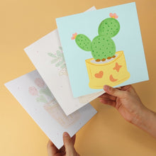 Load image into Gallery viewer, Mini Paint by Numbers Set 7.9"x7.9" (6 pieces) - Colorful Plant Corner